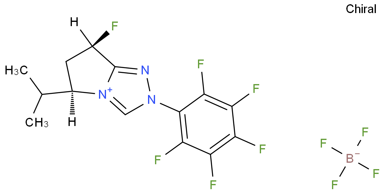 (5R,7R)-7-fluoro-2-(2,3,4,5,6-pentafluorophenyl)-5-propan-2-yl-6,7-dihydro-5H-pyrrolo[2,1-c][1,2,4]triazol-4-ium;tetrafluoroborate