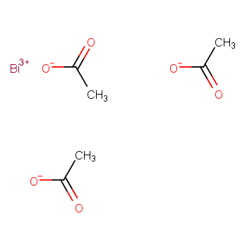 乙酸铋(III)化学结构式