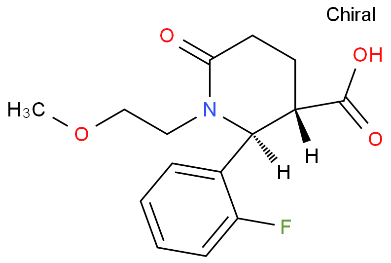 (2R,3R)-2-(2-FLUORO-PHENYL)-1-(2-METHOXY-ETHYL)-6-OXO-PIPERIDINE-3-CARBOXYLIC ACID