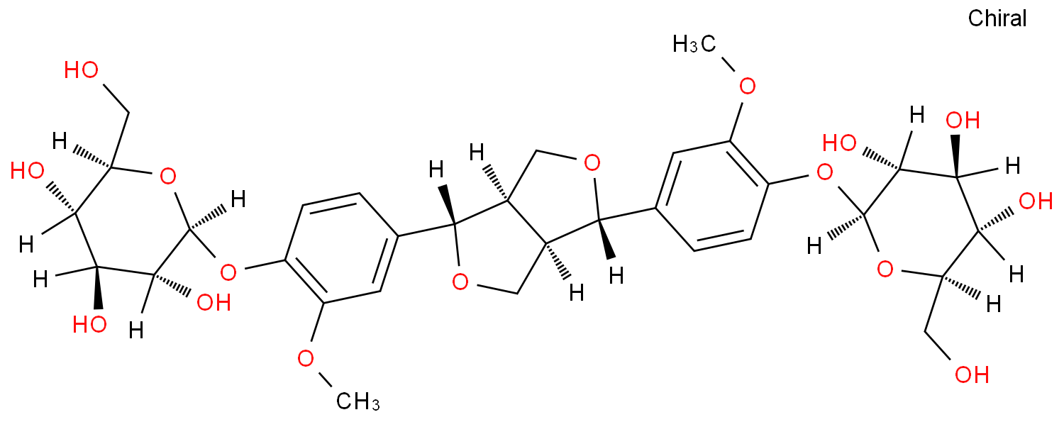 (2S,3R,4S,5S,6R)-2-[4-[(3S,3aR,6S,6aR)-6-[3-methoxy-4-[(2S,3R,4S,5S,6R)-3,4,5-trihydroxy-6-(hydroxymethyl)oxan-2-yl]oxyphenyl]-1,3,3a,4,6,6a-hexahydrofuro[3,4-c]furan-3-yl]-2-methoxyphenoxy]-6-(hydroxymethyl)oxane-3,4,5-triol