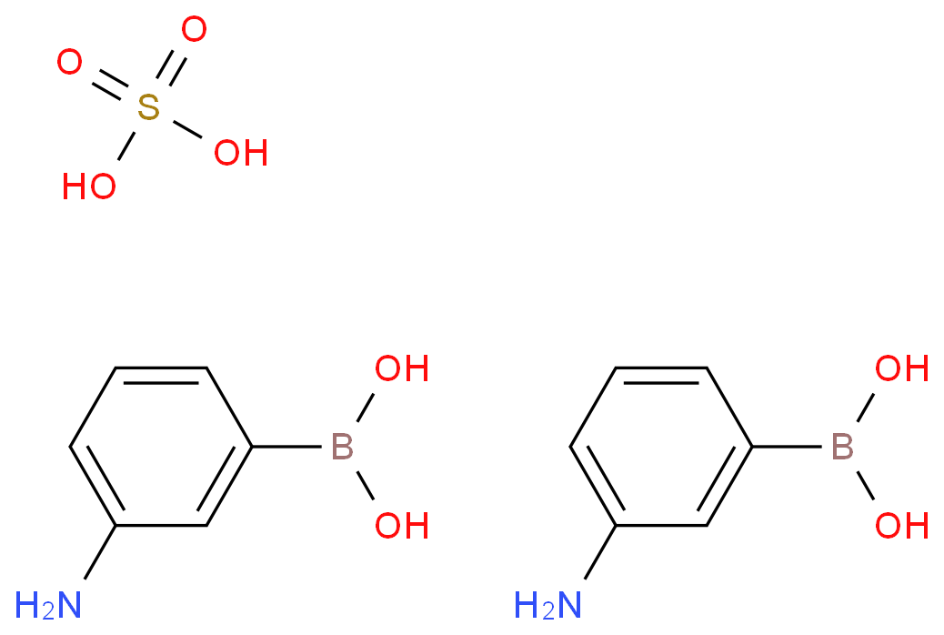 3-氨基苯硼酸半硫酸盐化学结构式