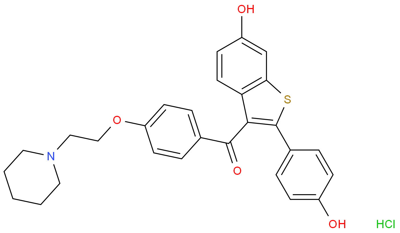 Raloxifene hydrochloride structure