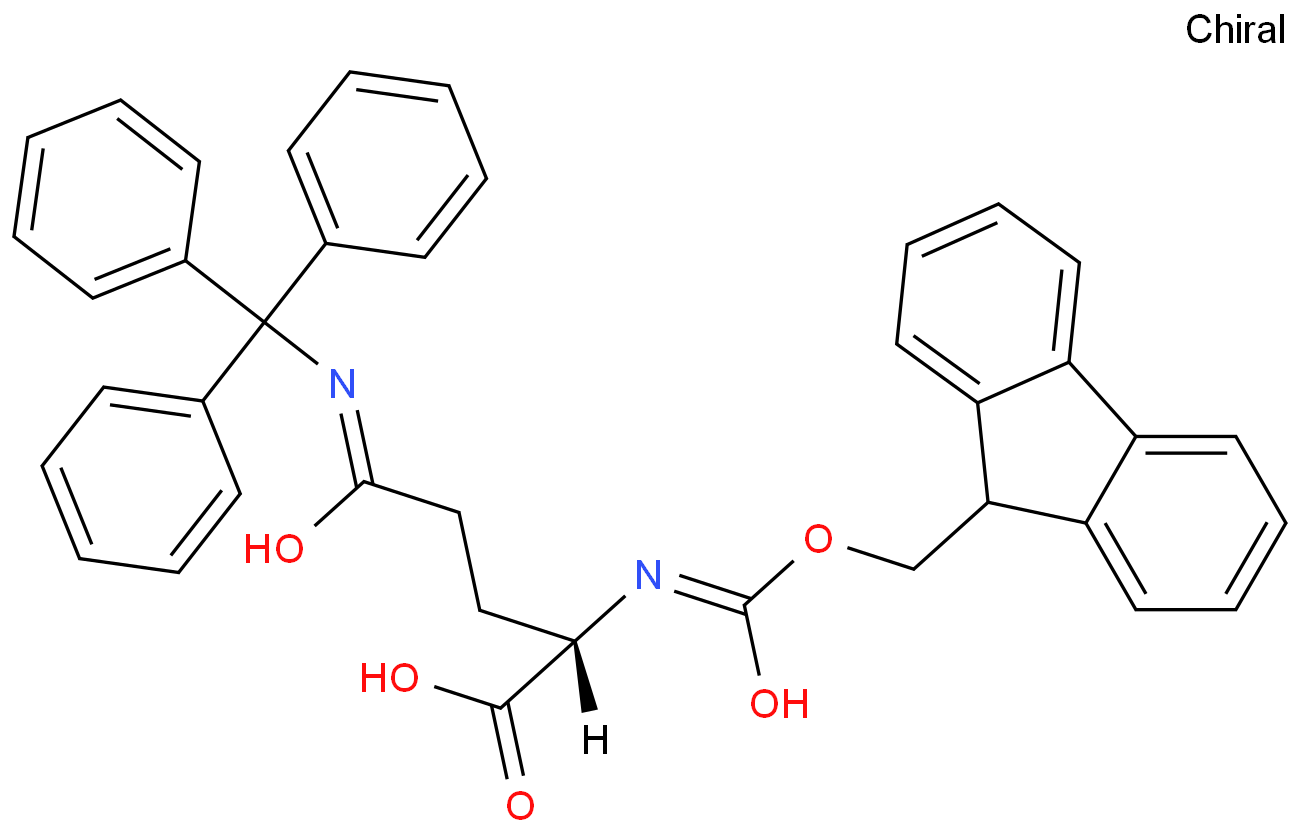 Nalpha-Fmoc-Ndelta-trityl-L-glutamine structure