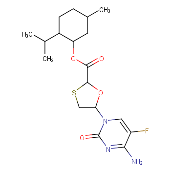 (5-methyl-2-propan-2-ylcyclohexyl) 5-(4-amino-5-fluoro-2-oxopyrimidin-1-yl)-1,3-oxathiolane-2-carboxylate