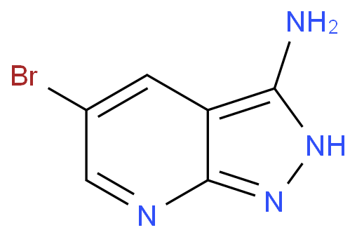 3-氨基-5-溴-1H-吡唑并[3,4-B]吡啶化学结构式