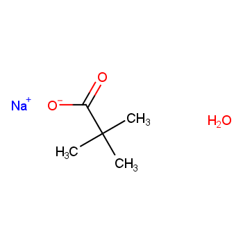 三甲基醋酸钠水合物化学结构式