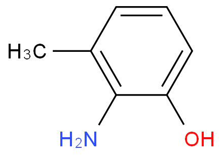2-氨基-3-甲基苯酚化学结构式