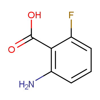 2-氨基-6-氟苯甲酸化学结构式