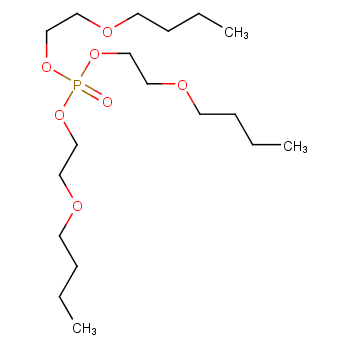 Tris(2-butoxyethyl) phosphate; 78-51-3 structural formula