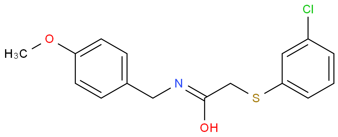 2-[(3-chlorophenyl)thio]-N-[(4-methoxyphenyl)methyl]acetamide