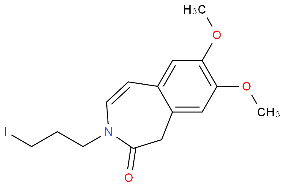 7,8-Dimethoxy-3-(3-iodopropyl)-1,3-dihydro-2H-3-benzazepin-2-one structure