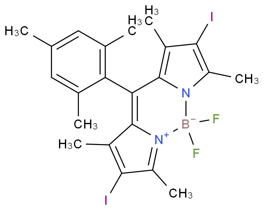 5,5-二氟-2,8-二碘-10-均三甲苯基-1,3,7,9-四甲基-5H-二吡咯并[1,2-C:2',1'-F][1,3,2]二氮杂环己硼烷-4-鎓-5-盐 CAS号:1310562-49-2科研及生产专用 高校及研究所支持货到付款