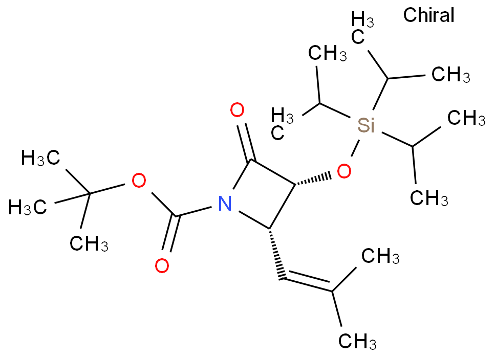 (2S,3R)-tert-butyl 3-((tert-butyldimethylsilyl)oxy)-2-(2-methylprop-1-en-1-yl)-4-oxoazetidine-1-carboxylate