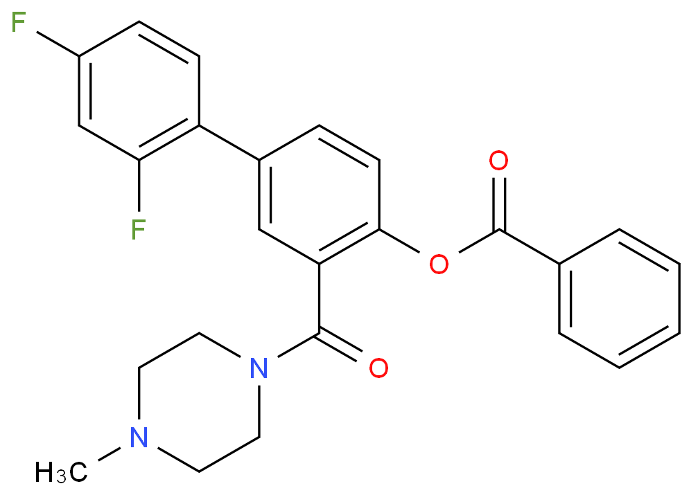 2,4-二氟-3-(4-甲基哌嗪-1-羰基)联苯-4-苯甲酸