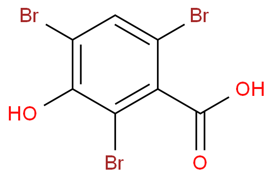 2,4,6-三溴-3-羟基苯甲酸化学结构式