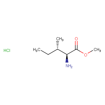 L-异亮氨酸甲酯盐酸盐化学结构式