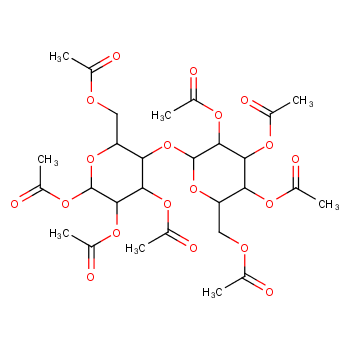 β-D-麦芽糖八乙酸酯化学结构式