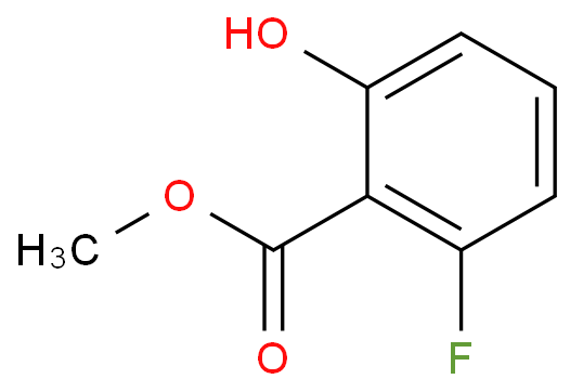 2-氟-6-羟基苯甲酸甲酯化学结构式