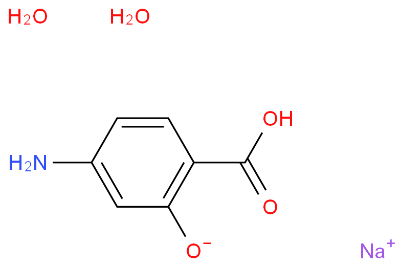 对氨基水杨酸钠化学结构式