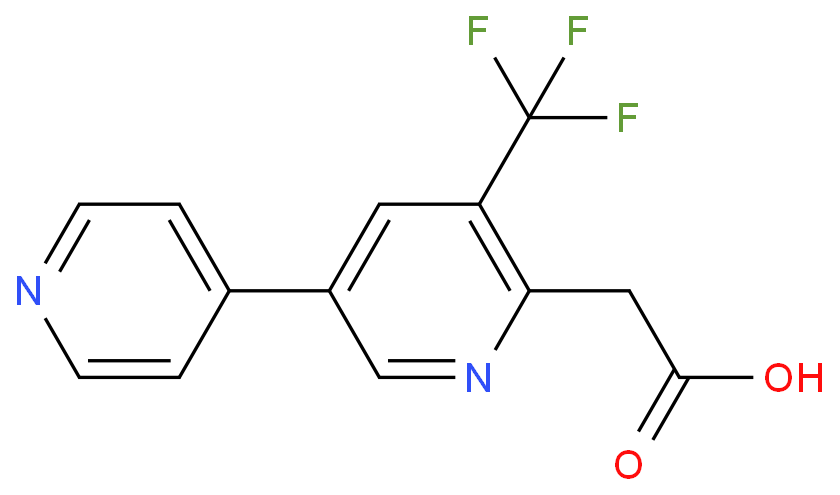 5-(pyridin-4-yl)-3-(trifluoromethyl)pyridine-2-acetic acid