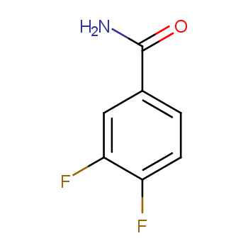 3,4-二氟苯甲酰胺化学结构式