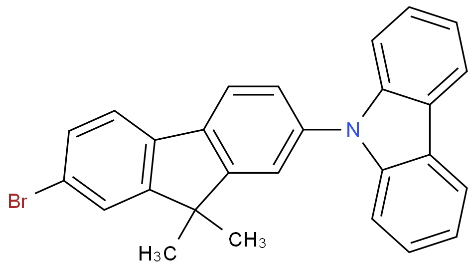 N-(7-溴-9,9-二甲基芴-2-基)咔唑CAS号868549-07-9；光电材料优势供应