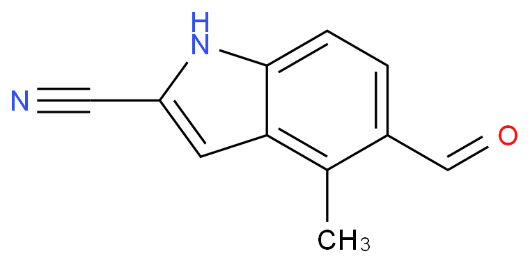 5-甲酰基-4-甲基-1H-吲哚-2-甲腈