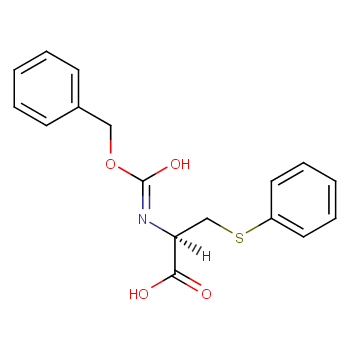N-苄氧羰基-S-苯基-L-半胱氨酸化学结构式