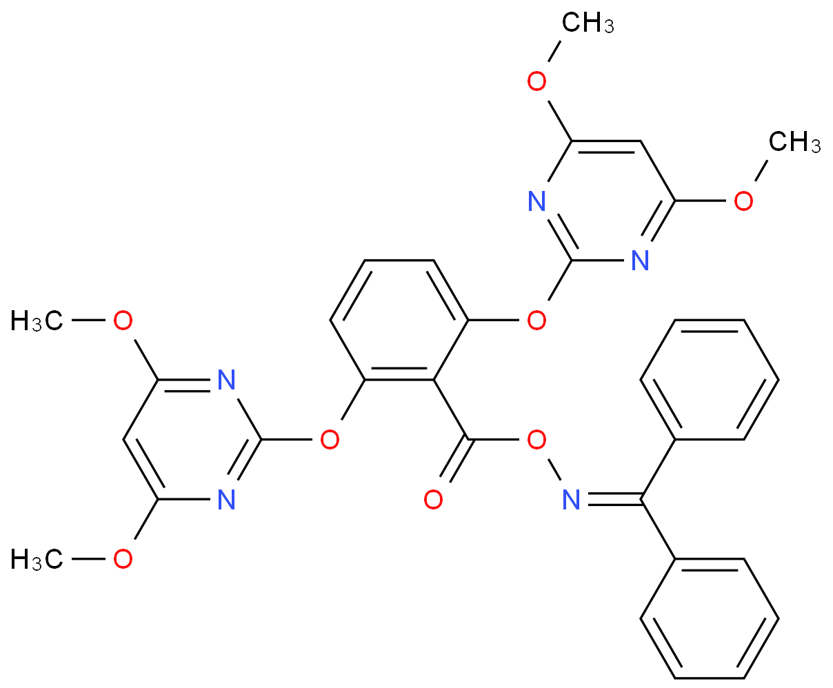 嘧啶肟草醚化学结构式
