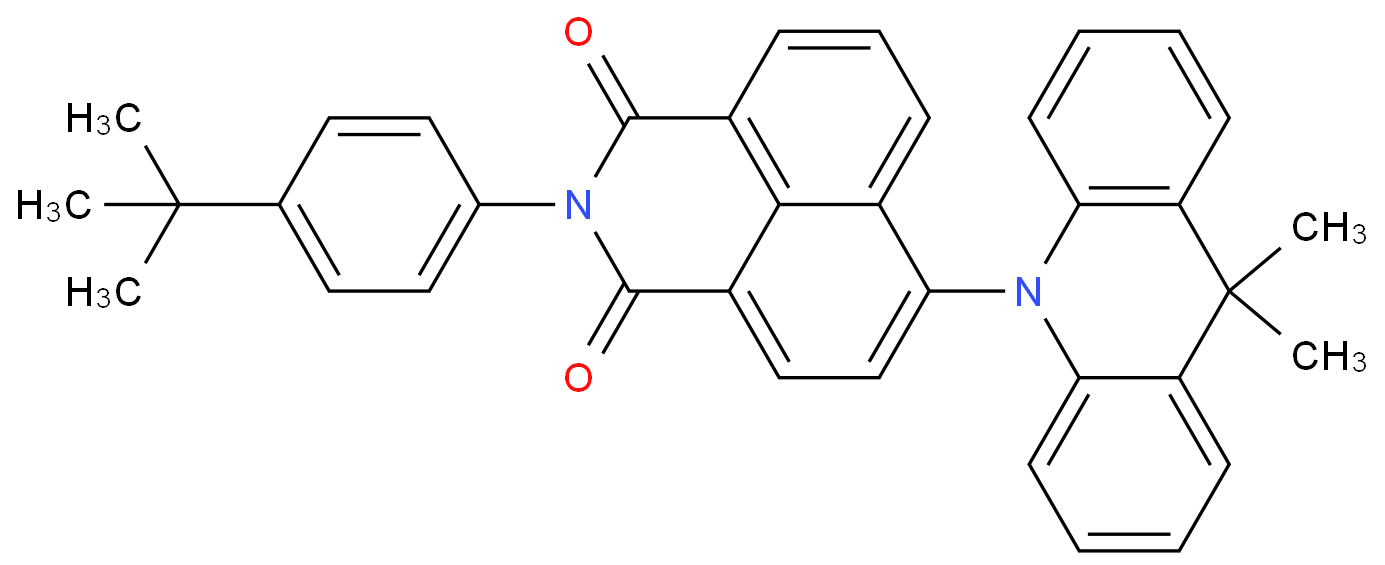 2-(4-(叔丁基)苯基)-6-(9,9-二甲基吖啶-10(9H)-基)-1H-苯并[去]异喹啉-1,3(2H)-二酮 CAS号:2196247-08-0科研及生产专用 高校及研究所支持货到付款