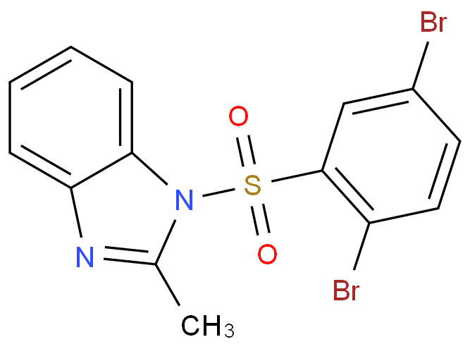 1-((2,5-dibromophenyl)sulfonyl)-2-methyl-1H-benzo[d]imidazole