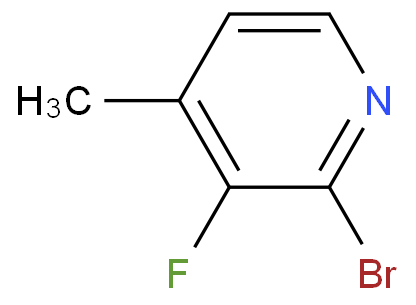 2-溴-3-氟-4-甲基吡啶化学结构式