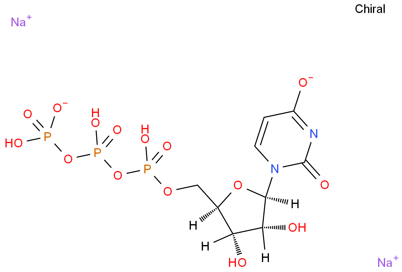 URIDINE-13C9, 15N2-5 TRIPHOSPHATE SODI U structure