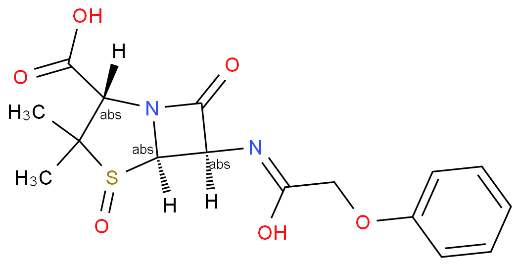 [2S-(2alpha,5alpha,6beta)]-3,3-dimethyl-7-oxo-6-(phenoxyacetamido)-4-thia-1-azabicyclo[3.2.0]heptane-2-carboxylic acid 4-oxide