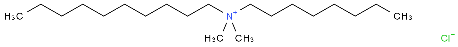 N,N-二甲基-N-辛基氯化1-癸铵化学结构式