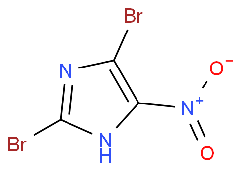 2,4-二溴-5-硝基-1H-咪唑化学结构式