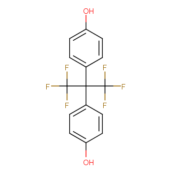 Hexafluorobisphenol A structure