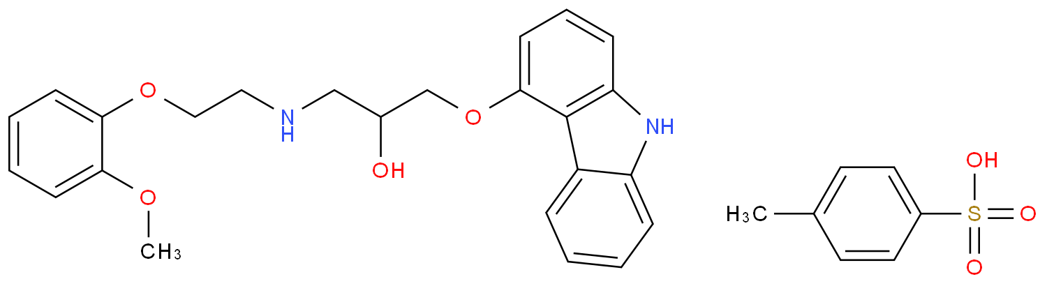 1-(9H-carbazol-4-yloxy)-3-[2-(2-methoxyphenoxy)ethylamino]-2-propanol;4-methylbenzenesulfonic acid