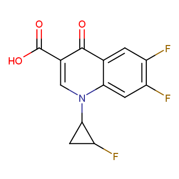6,7-difluoro-1-((1R,2S)-2-fluorocyclopropyl)-4-oxo-1,4-dihydroquinoline-3-carboxylic acid  