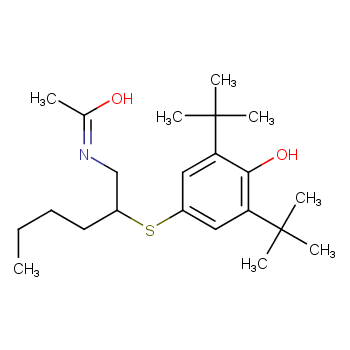 Acetamide, N-[2-[[3,5-bis(1,1-dimethylethyl)-4-hydroxyphenyl]thio]hexyl]-