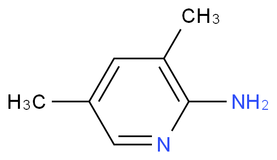 3,5-二甲基吡啶-2-胺化学结构式
