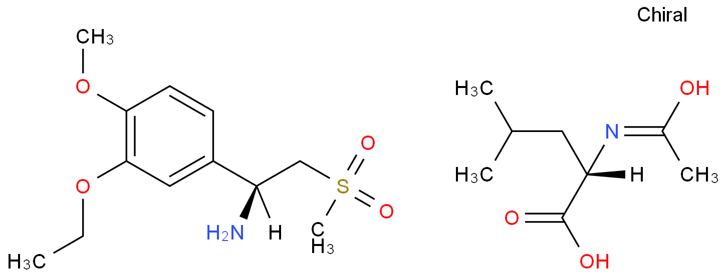 (S)-1-(3-ethoxy-4-methoxyphenyl)-2-(methylsulfonyl)ethylamine n-acetyl-l-leucine salt  