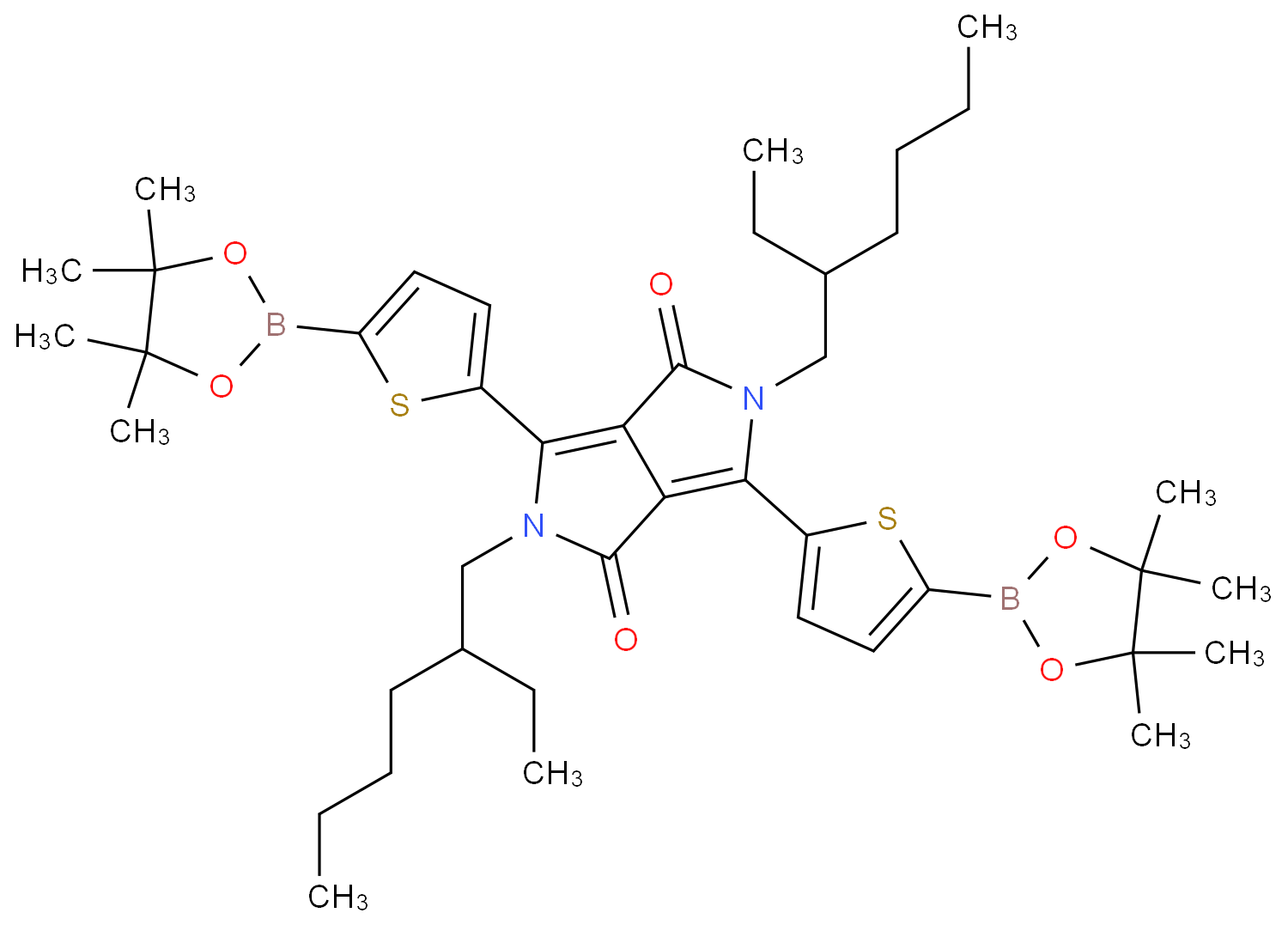 2,5-bis(2-ethylhexyl)-1,4-bis[5-(4,4,5,5-tetramethyl-1,3,2-dioxaborolan-2-yl)thiophen-2-yl]pyrrolo[3,4-c]pyrrole-3,6-dione