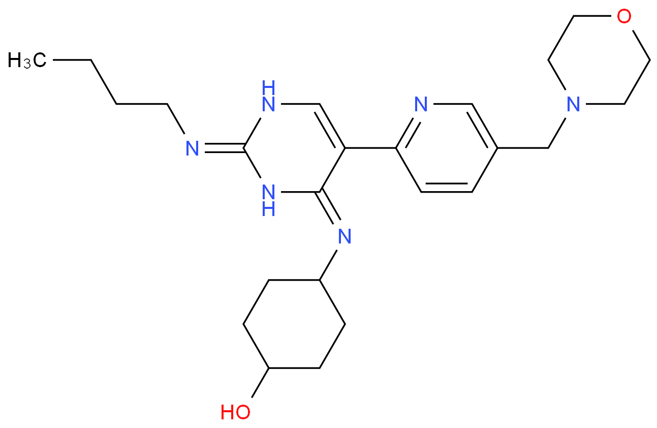 4-[[2-(butylamino)-5-[5-(morpholin-4-ylmethyl)pyridin-2-yl]pyrimidin-4-yl]amino]cyclohexan-1-ol