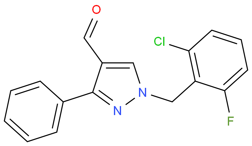 1-(2-CHLORO-6-FLUOROBENZYL)-3-PHENYL-1H-PYRAZOLE-4-CARBALDEHYDE