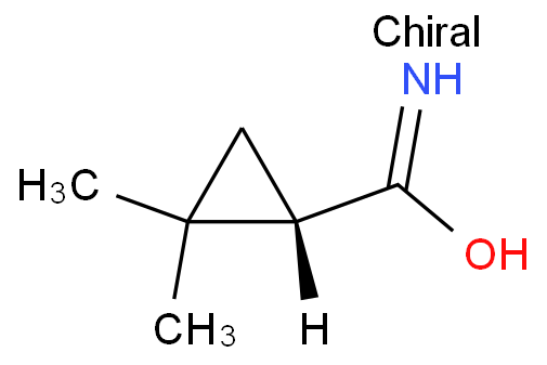 (S)-(+)-2,2-二甲基环丙烷甲酰胺化学结构式