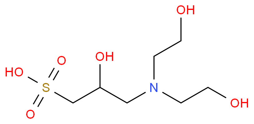 3-[N,N-二(羟乙基)氨基]-2-羟基丙磺酸化学结构式