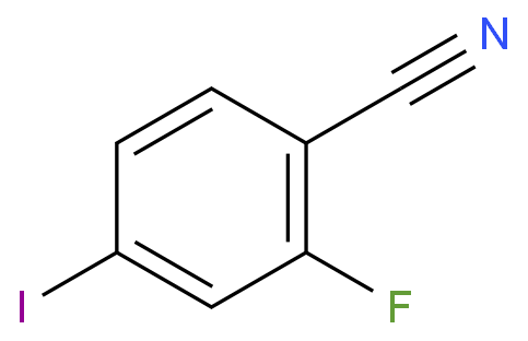 2-氟-4-碘苯腈化学结构式
