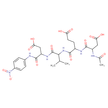 N-乙酰基-天冬氨酸-谷氨酸-颉氨酸-天冬氨酸-对硝基苯胺化学结构式