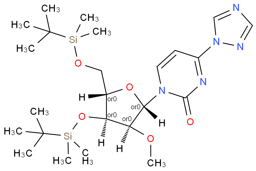 1-((2R,3R,4R,5R)-4-((叔丁基二甲基硅烷基)氧基)-5-(((叔丁基二甲基硅烷基)氧基)甲基)-3-甲氧基四氢呋喃-2-基)-4-(1H-1,2,4-三唑-1-基)嘧啶-2(1H)-酮